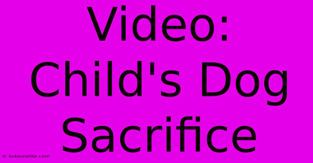 Video: Child's Dog Sacrifice