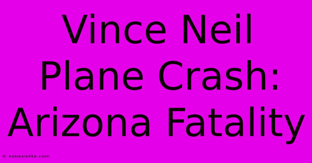 Vince Neil Plane Crash: Arizona Fatality