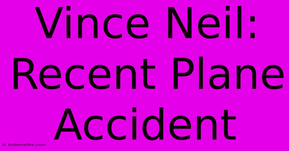 Vince Neil: Recent Plane Accident