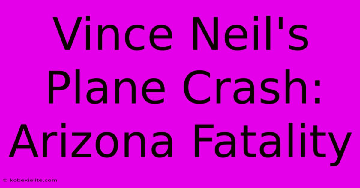 Vince Neil's Plane Crash: Arizona Fatality