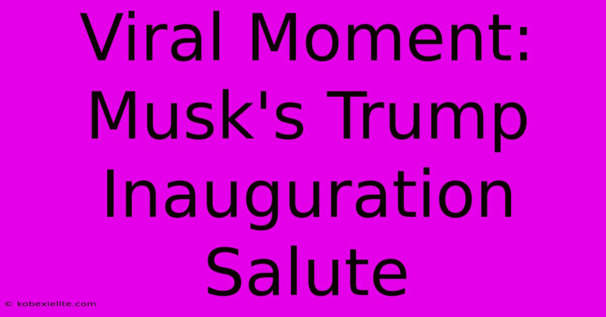 Viral Moment: Musk's Trump Inauguration Salute