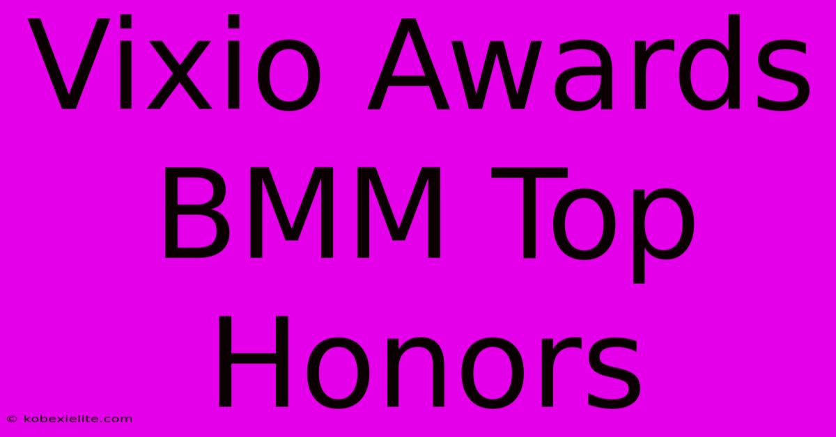 Vixio Awards BMM Top Honors Vixio Awards BMM Top Honors