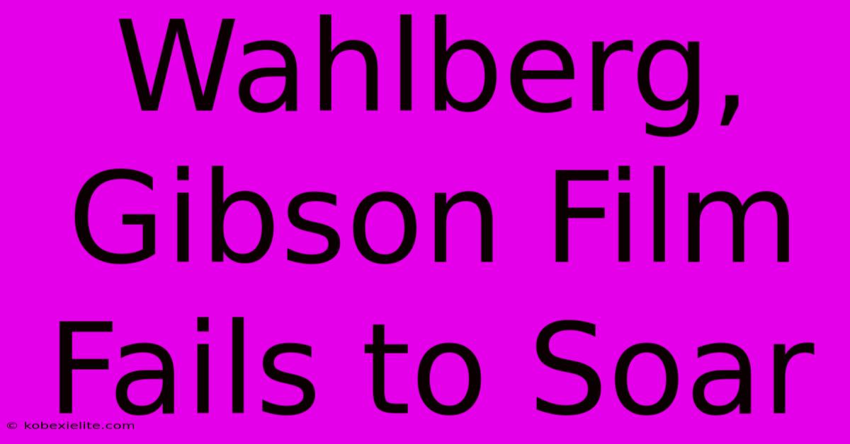 Wahlberg, Gibson Film Fails To Soar