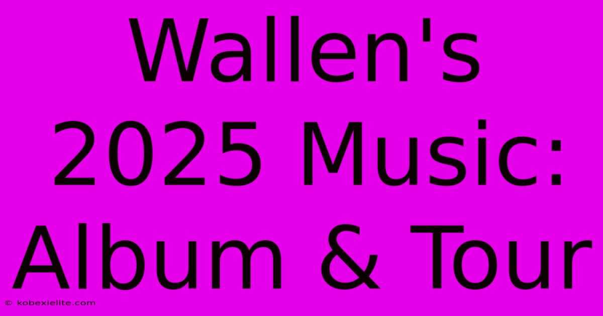 Wallen's 2025 Music: Album & Tour