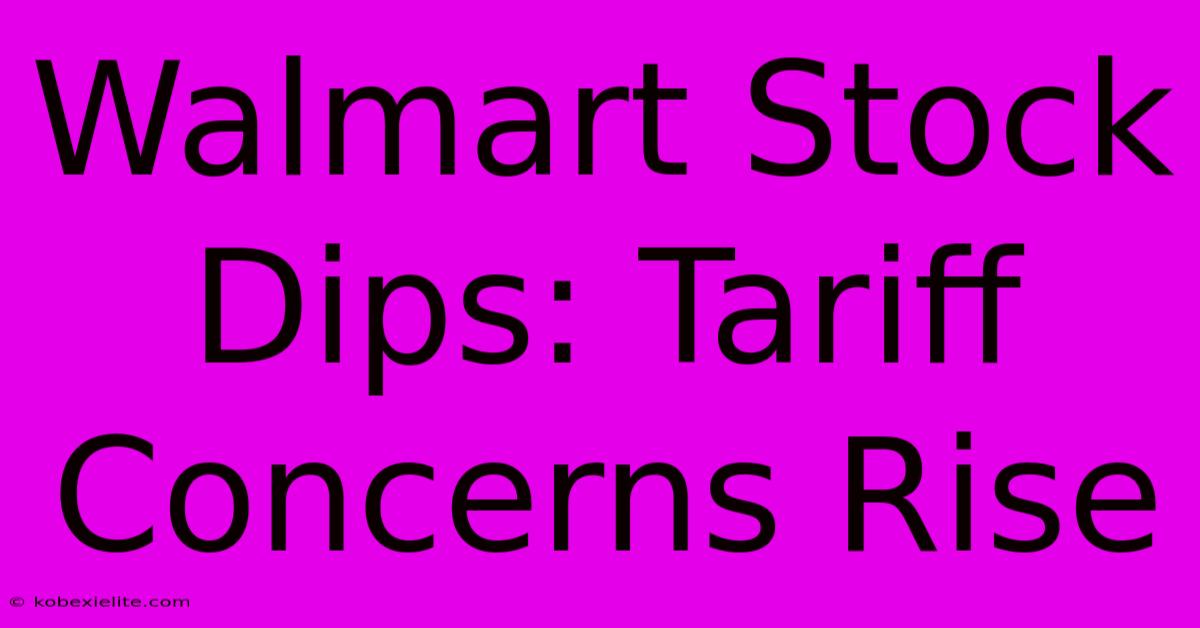 Walmart Stock Dips: Tariff Concerns Rise