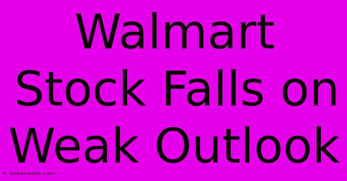 Walmart Stock Falls On Weak Outlook