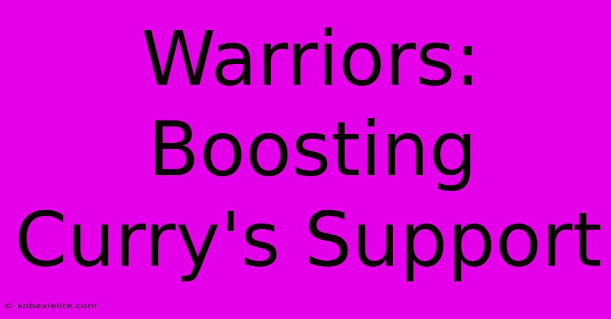 Warriors: Boosting Curry's Support Warriors: Boosting Curry's Support