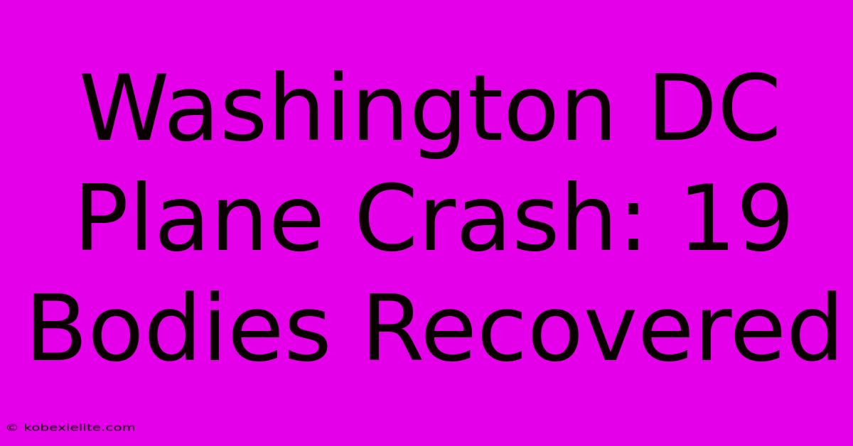 Washington DC Plane Crash: 19 Bodies Recovered