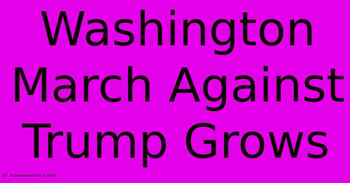 Washington March Against Trump Grows