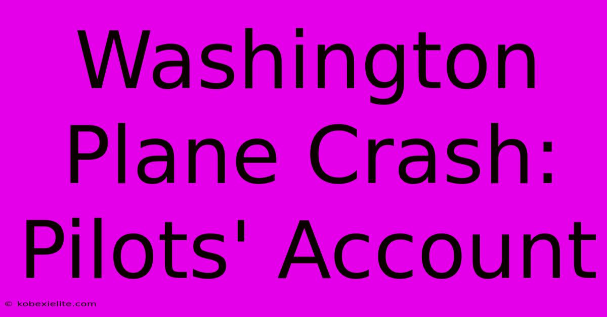 Washington Plane Crash: Pilots' Account