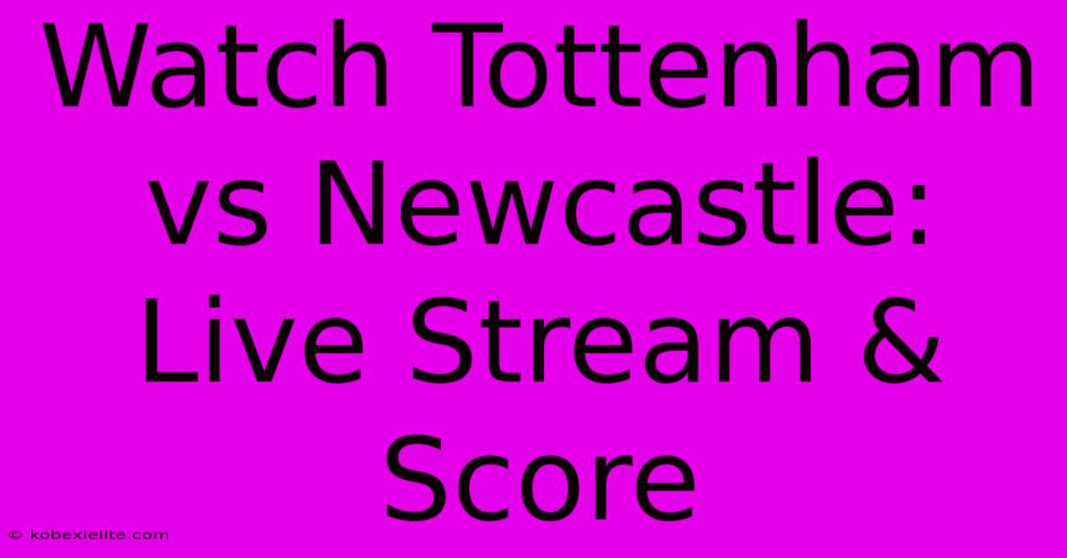 Watch Tottenham Vs Newcastle: Live Stream & Score