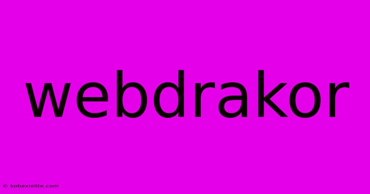 Webdrakor