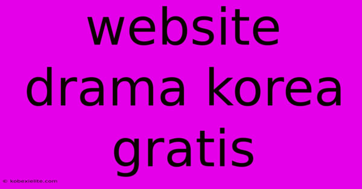 Website Drama Korea Gratis