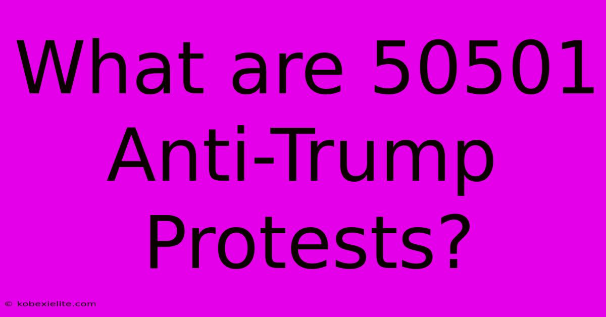 What Are 50501 Anti-Trump Protests?