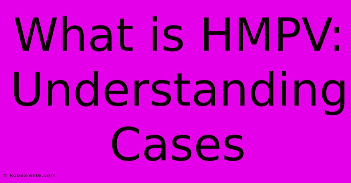 What Is HMPV: Understanding Cases