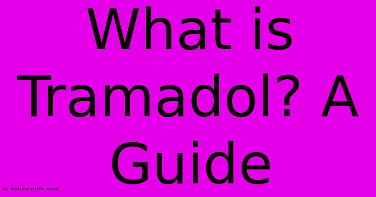 What Is Tramadol? A Guide