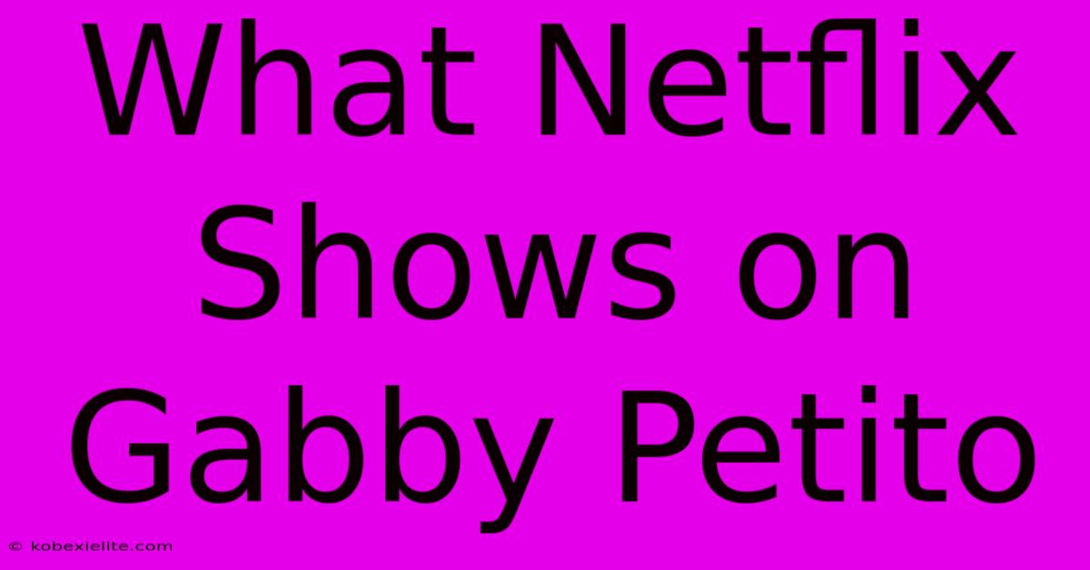 What Netflix Shows On Gabby Petito