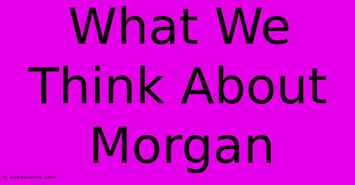 What We Think About Morgan