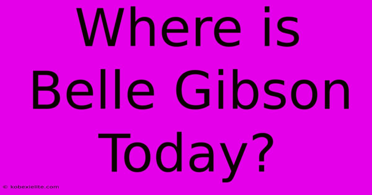 Where Is Belle Gibson Today?