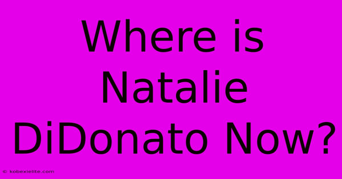 Where Is Natalie DiDonato Now?