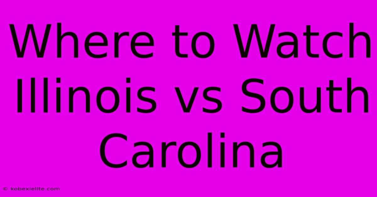 Where To Watch Illinois Vs South Carolina