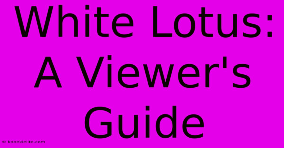 White Lotus: A Viewer's Guide