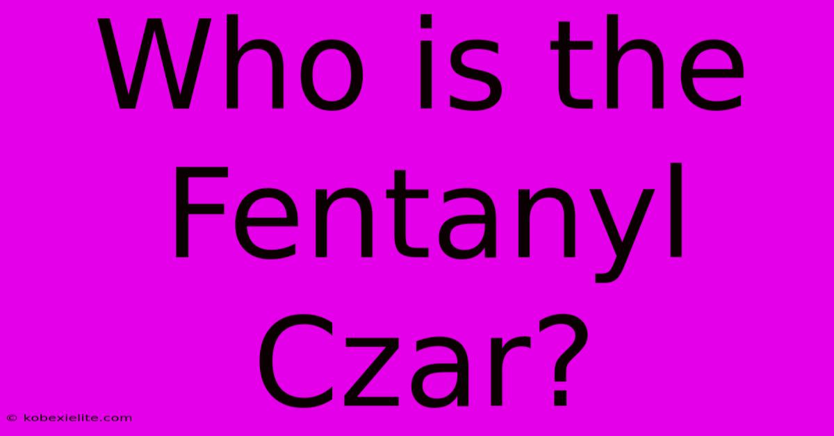 Who Is The Fentanyl Czar?