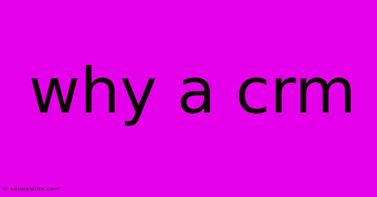 Why A Crm