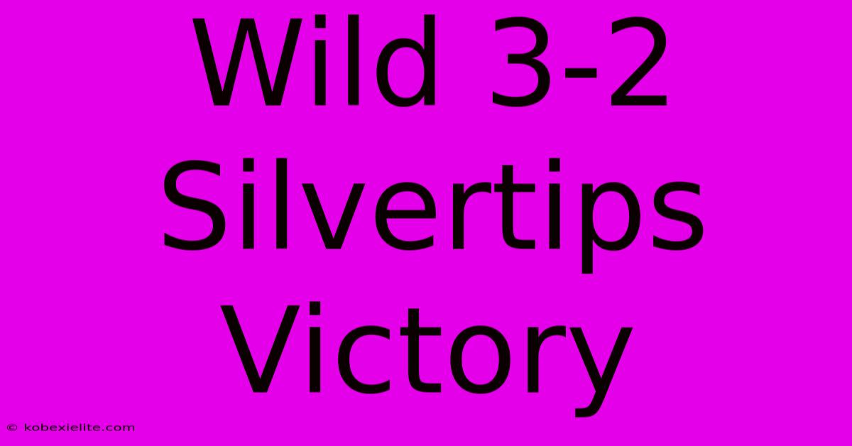 Wild 3-2 Silvertips Victory Wild 3-2 Silvertips Victory