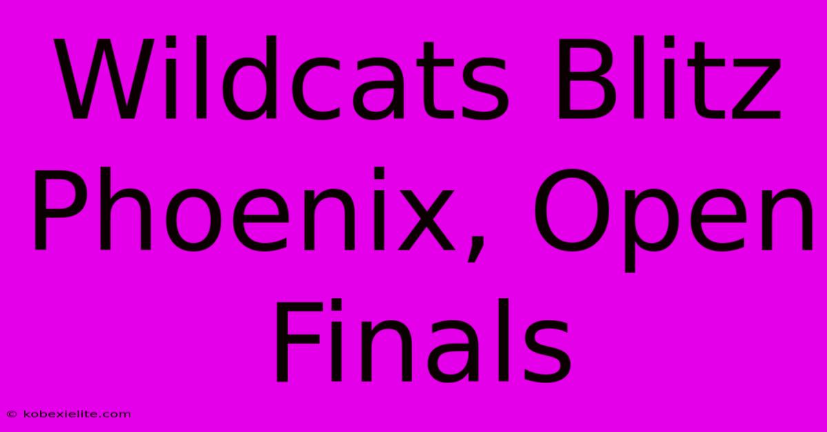 Wildcats Blitz Phoenix, Open Finals