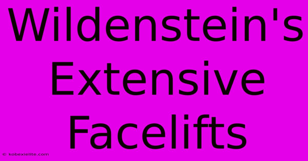 Wildenstein's Extensive Facelifts