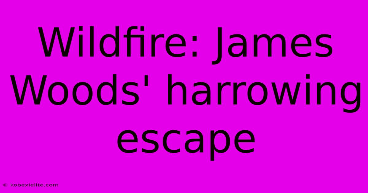 Wildfire: James Woods' Harrowing Escape