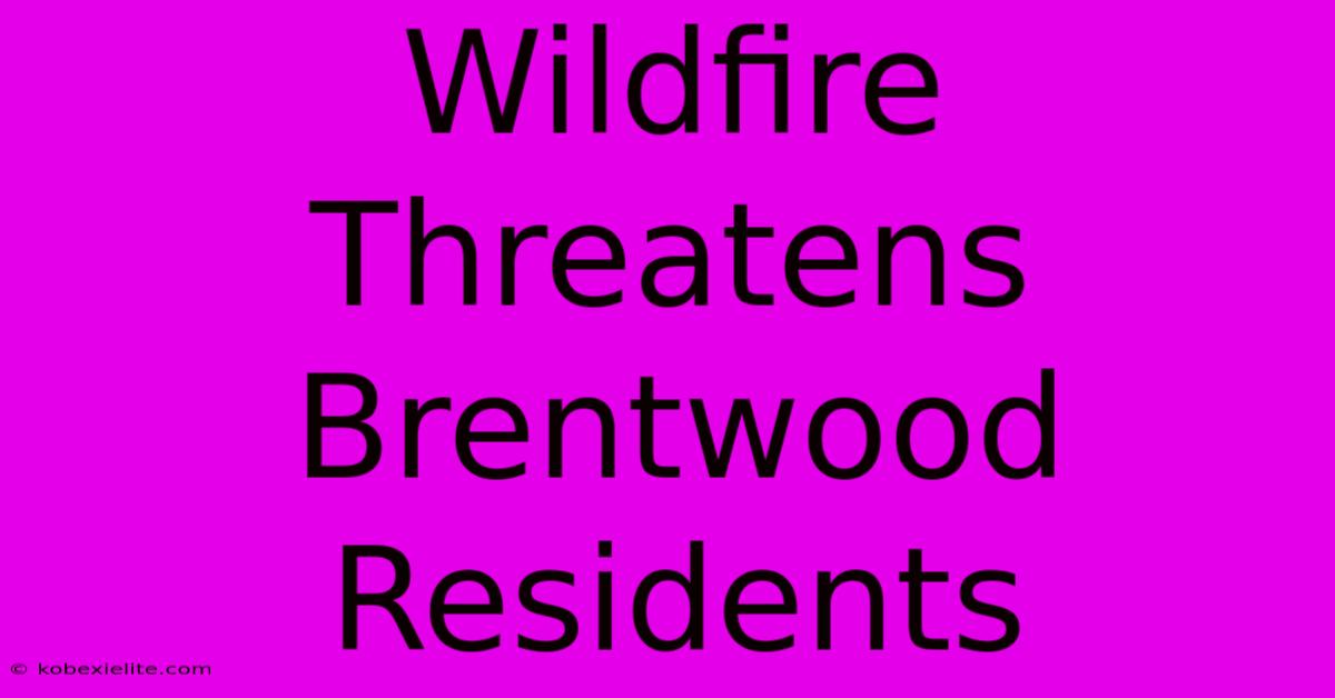 Wildfire Threatens Brentwood Residents