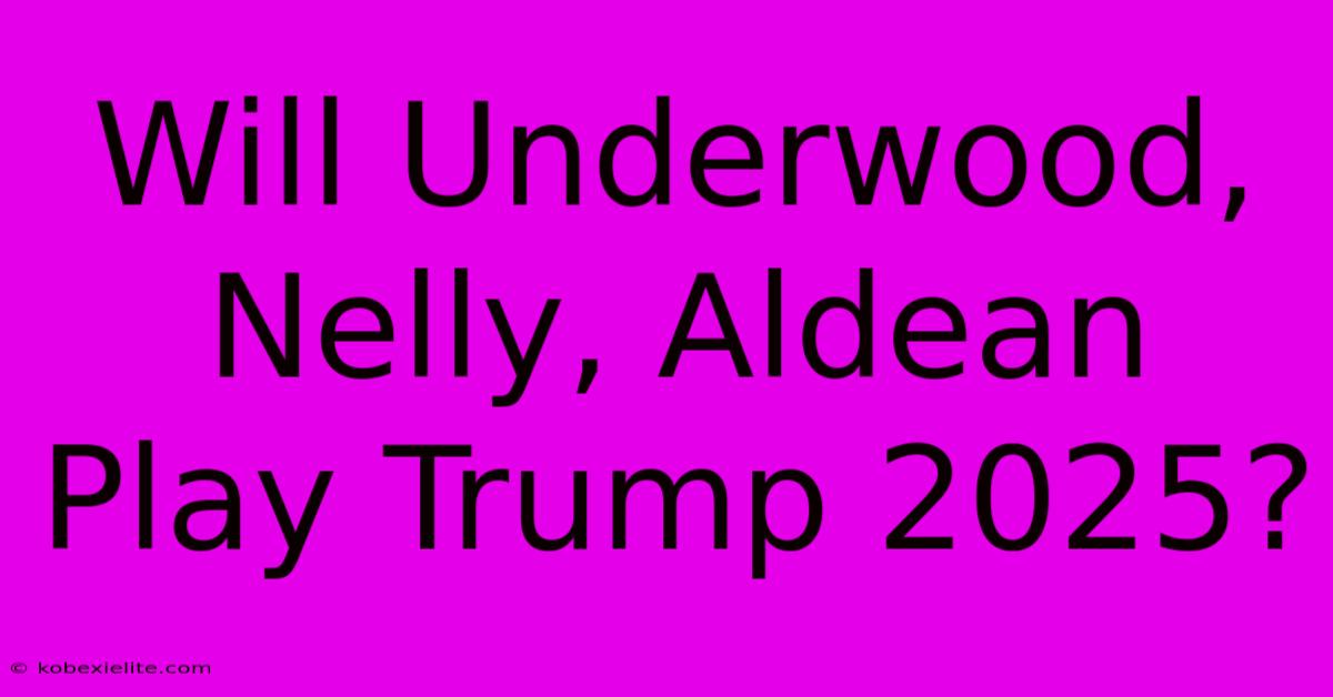 Will Underwood, Nelly, Aldean Play Trump 2025?