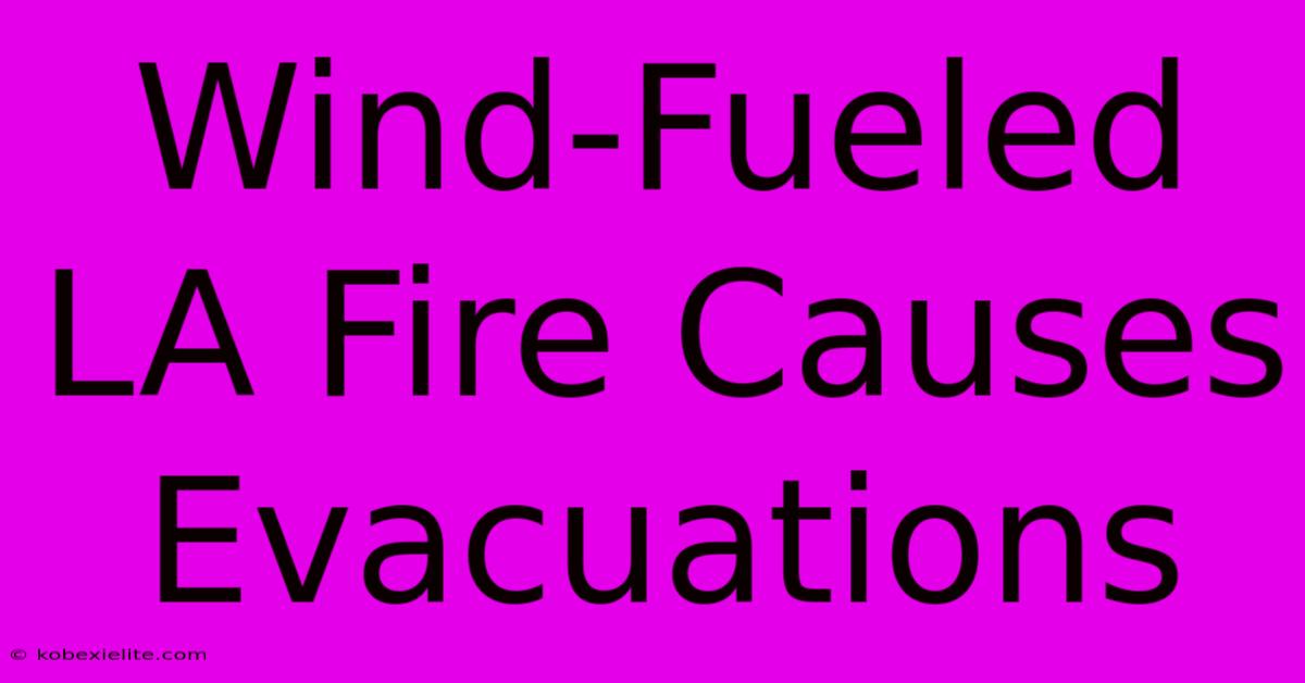 Wind-Fueled LA Fire Causes Evacuations