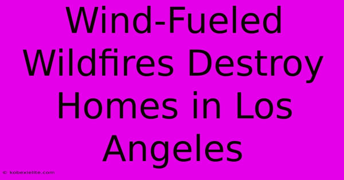 Wind-Fueled Wildfires Destroy Homes In Los Angeles