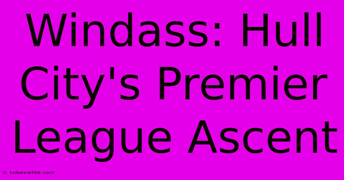 Windass: Hull City's Premier League Ascent