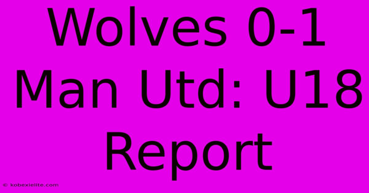 Wolves 0-1 Man Utd: U18 Report