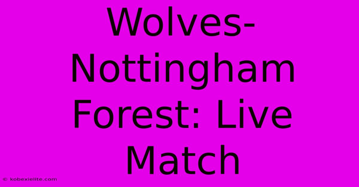 Wolves-Nottingham Forest: Live Match