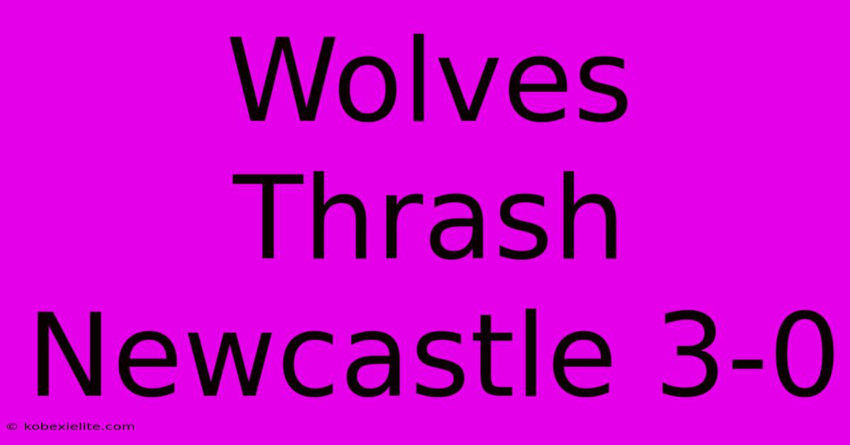 Wolves Thrash Newcastle 3-0