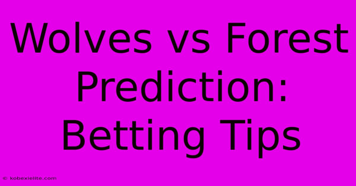 Wolves Vs Forest Prediction: Betting Tips