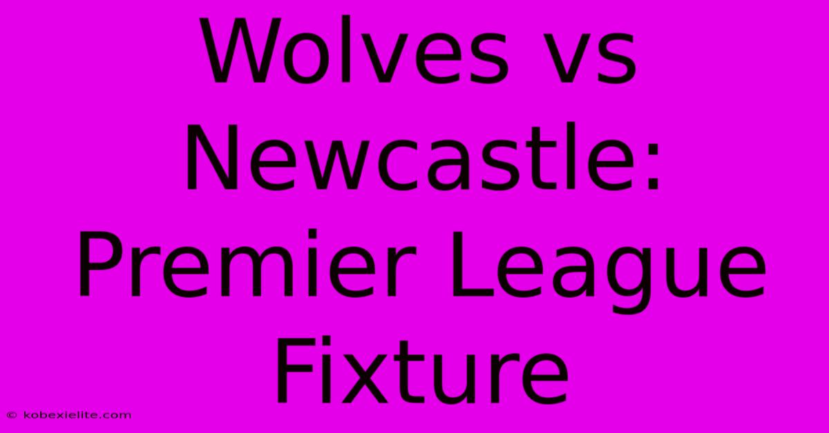 Wolves Vs Newcastle: Premier League Fixture