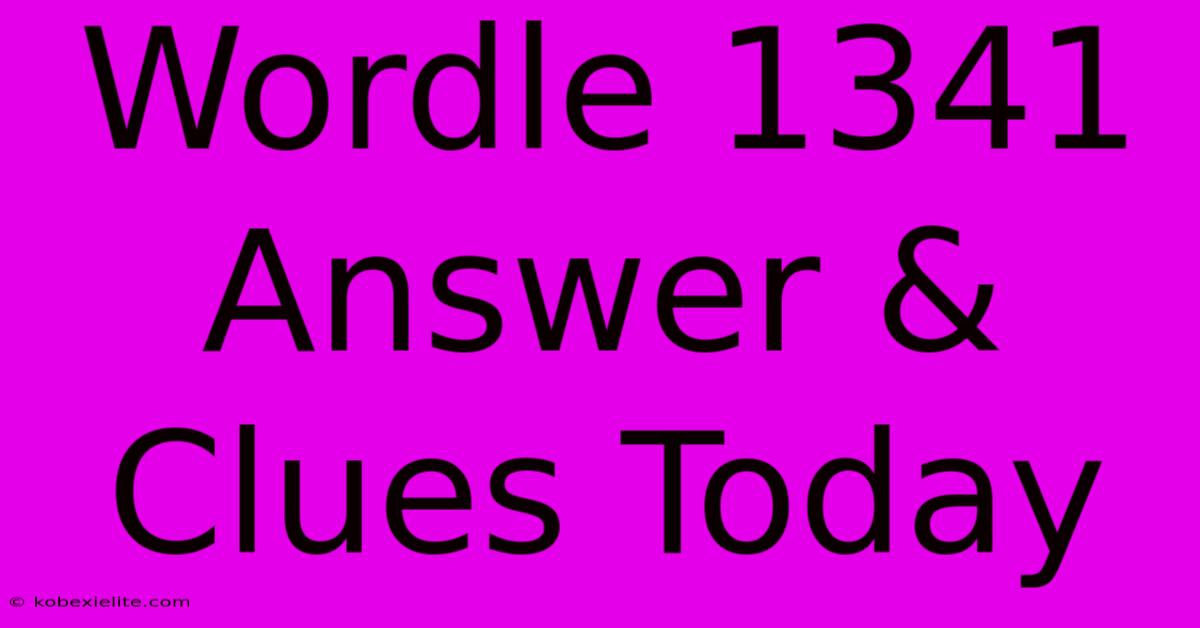 Wordle 1341 Answer & Clues Today