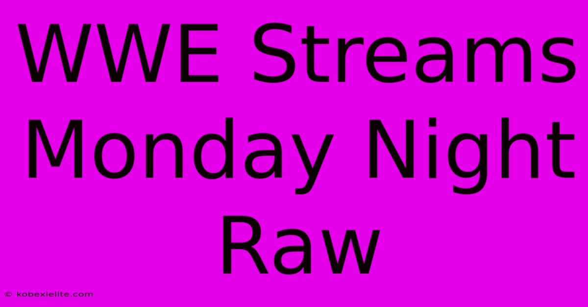 WWE Streams Monday Night Raw