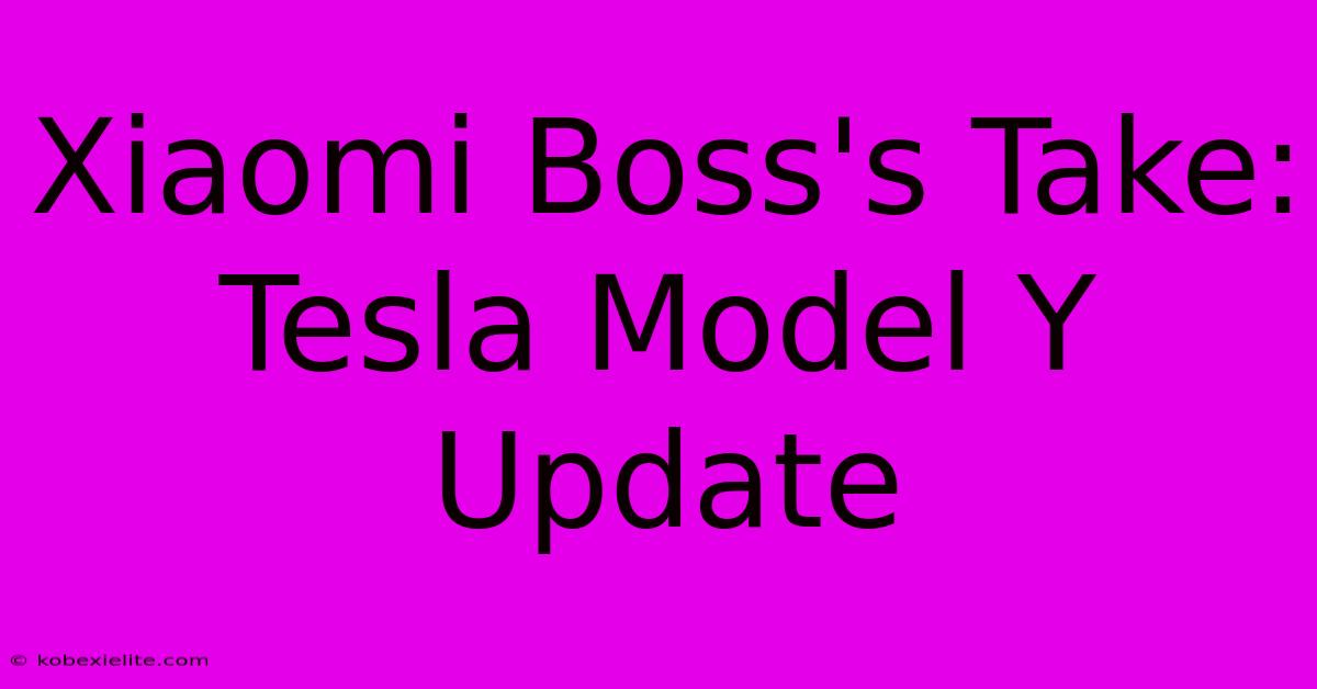 Xiaomi Boss's Take: Tesla Model Y Update