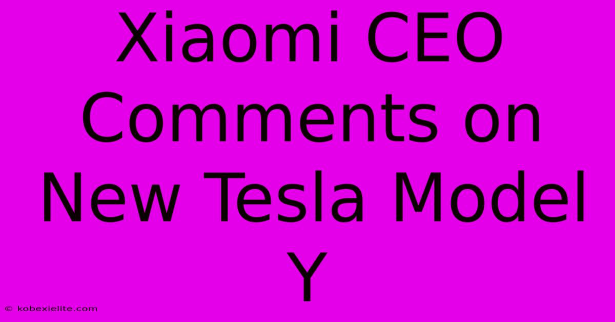 Xiaomi CEO Comments On New Tesla Model Y