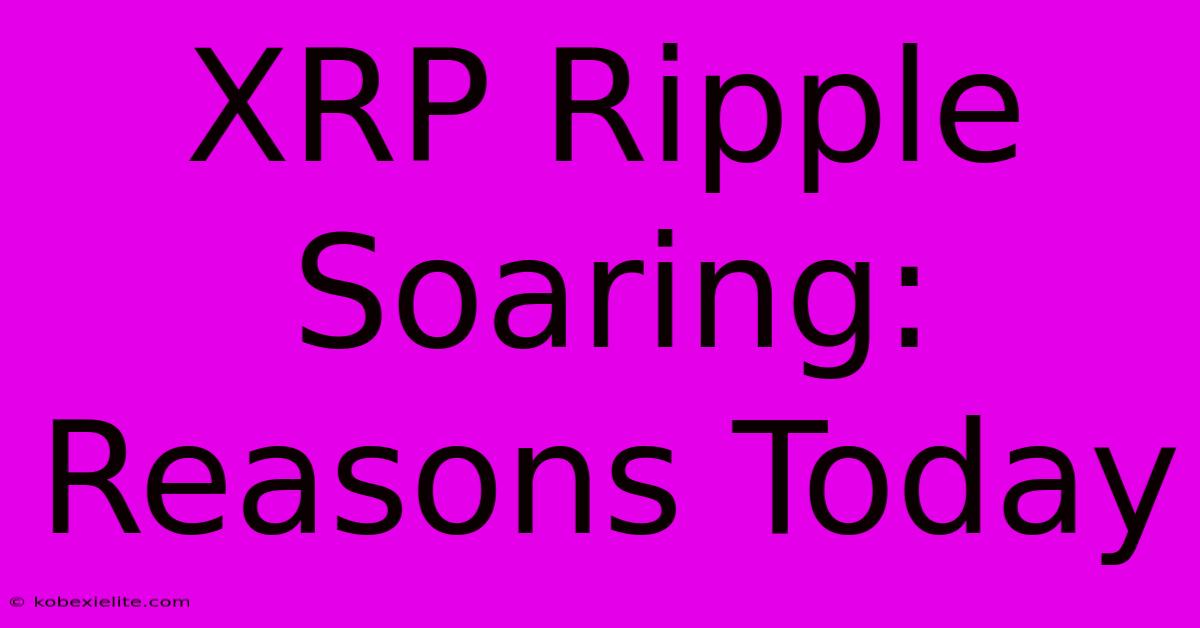 XRP Ripple Soaring: Reasons Today