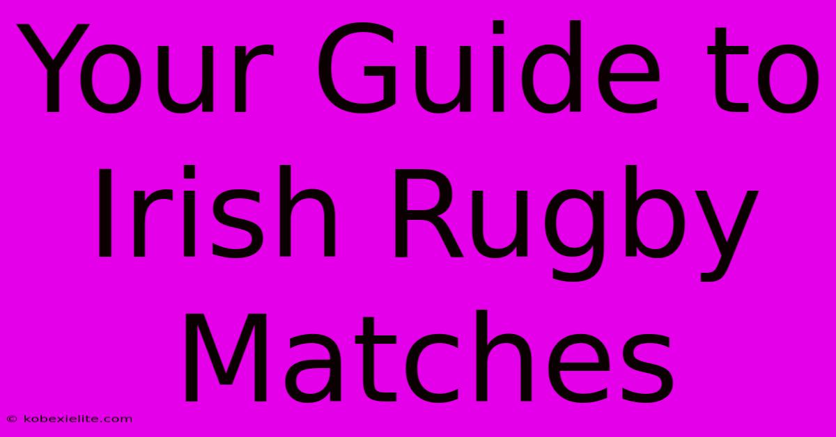 Your Guide To Irish Rugby Matches