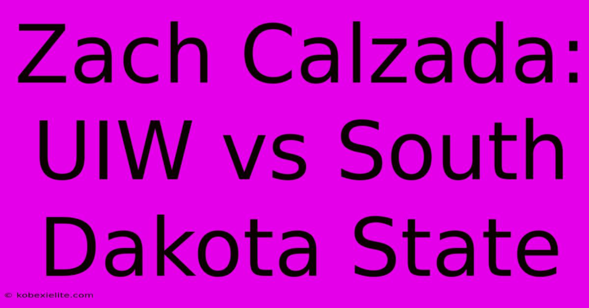 Zach Calzada: UIW Vs South Dakota State Zach Calzada: UIW Vs South Dakota State