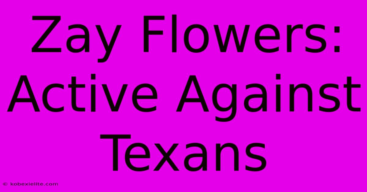 Zay Flowers: Active Against Texans